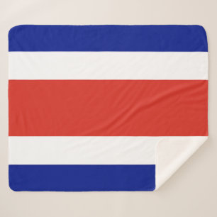 Patriotic Sherpa Blanket with Costa Rica flag