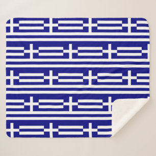 Patriotic Sherpa Blanket with Greece flag