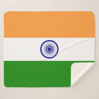 Patriotic Sherpa Blanket with India flag