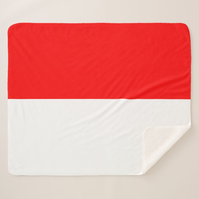 Patriotic Sherpa Blanket with Indonesia flag (Front (Horizontal))