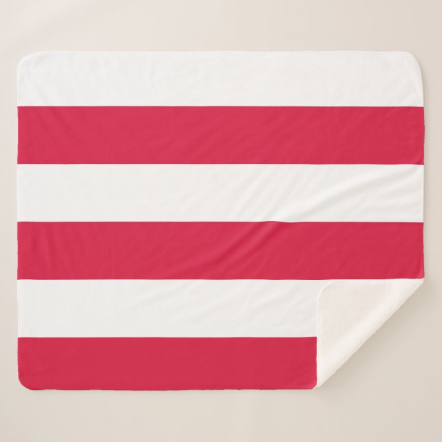 Patriotic Sherpa Blanket with Poland flag (Front (Horizontal))
