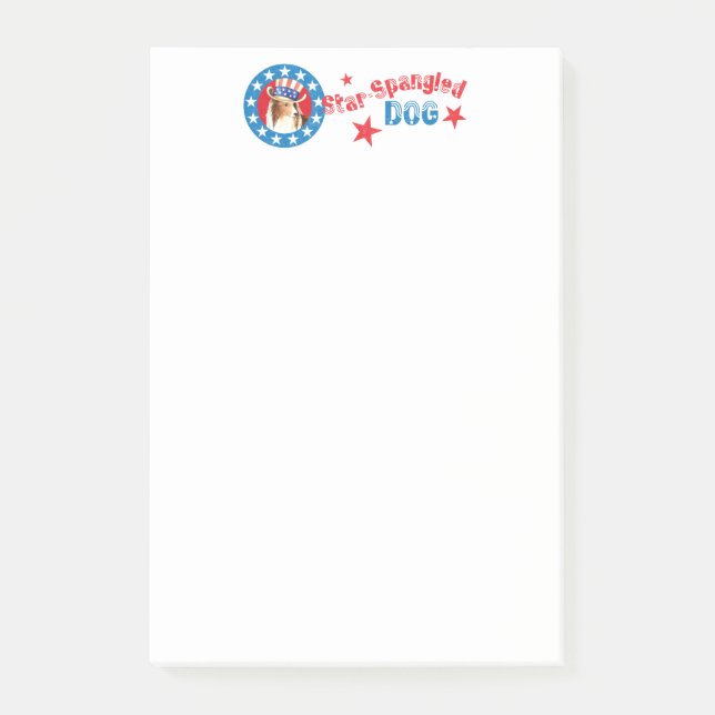 Patriotic Shetland Sheepdog Post-it Notes (Front)