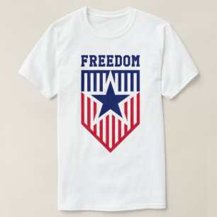 Patriotic Shield of Freedom Emblem T-Shirt