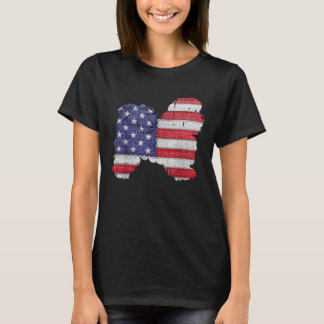 Patriotic Shih Tzu Love American Flag T-Shirt