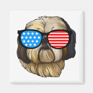 Patriotic Shih Tzu Magnet