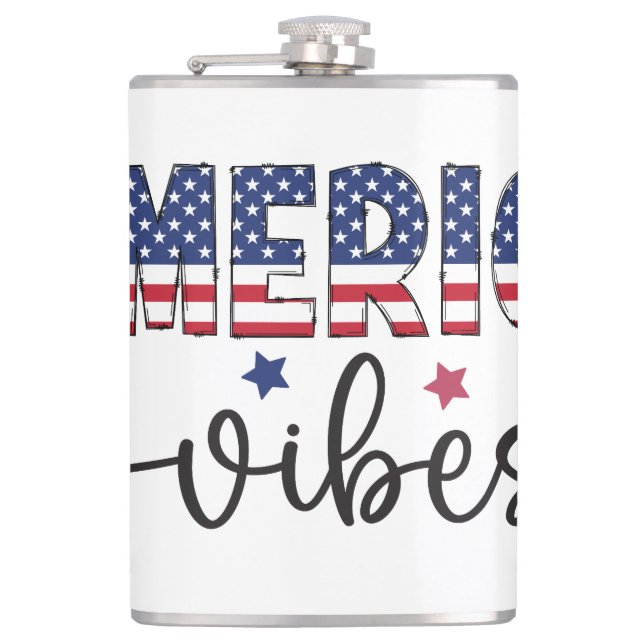 patriotic shirt america shirt 4th of july  hip flask (Front)