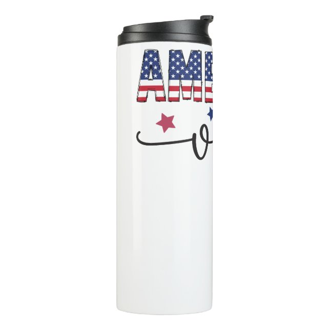patriotic shirt america shirt 4th of july  thermal tumbler (Rotated Left)