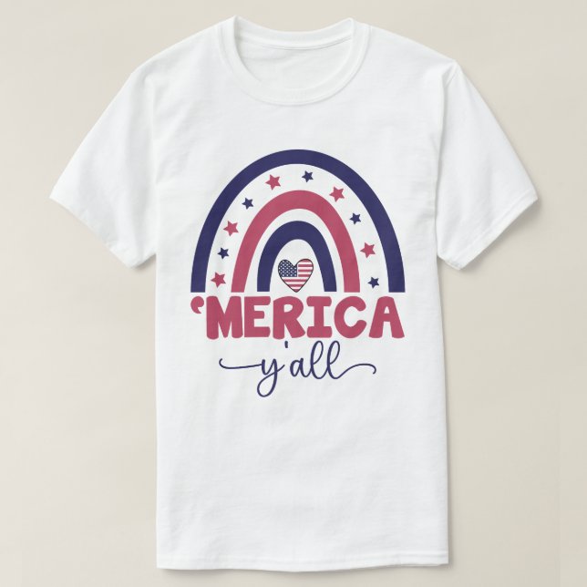Patriotic Shirt, Independence Day merica 4th  T-Shirt (Design Front)