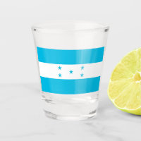 Patriotic shot glass with flag of Honduras