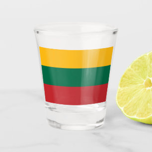 Patriotic shot glass with flag of Lithuania