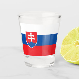 Patriotic shot glass with flag of Slovakia