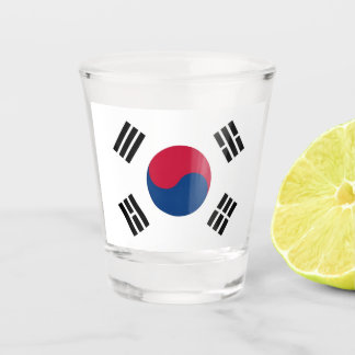 Patriotic shot glass with flag of South Korea