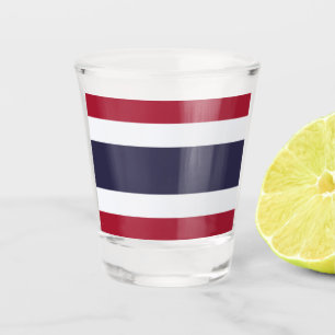 Patriotic shot glass with flag of Thailand