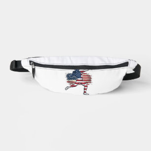 Patriotic Shot Put Athlete Vintage Engraving Desig Bum Bags