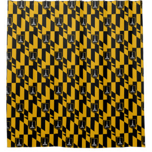 Patriotic Shower Curtain with Flag of Baltimore