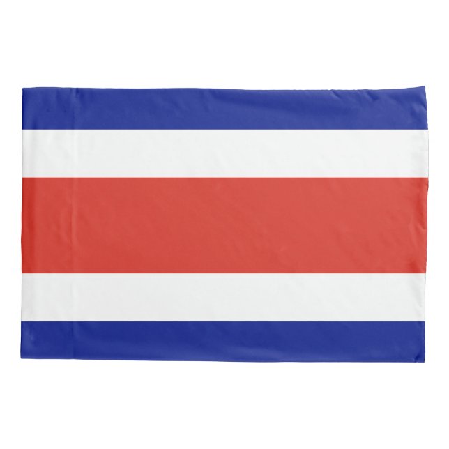 Patriotic Single Pillowcase flag of Costa Rica (Back)