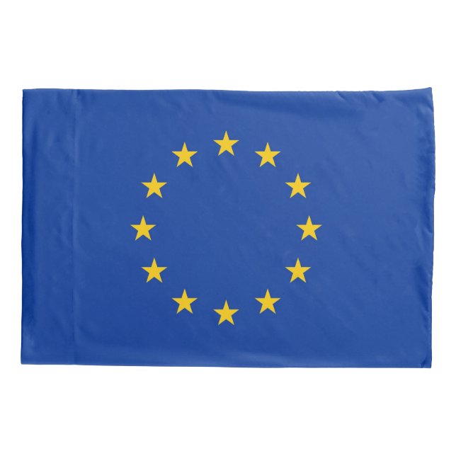 Patriotic Single Pillowcase flag of European Union (Back)