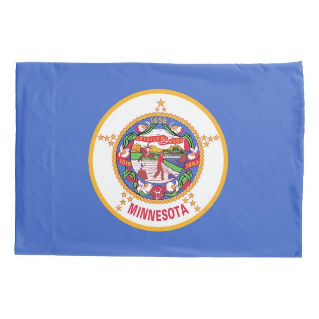 Patriotic Single Pillowcase flag of Minnesota (Back)