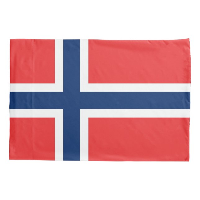 Patriotic Single Pillowcase flag of Norway (Back)