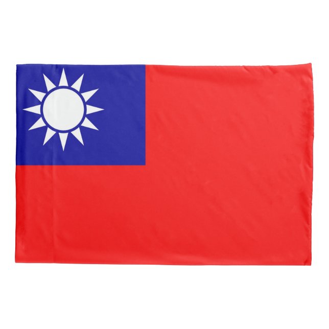 Patriotic Single Pillowcase flag of Taiwan (Back)