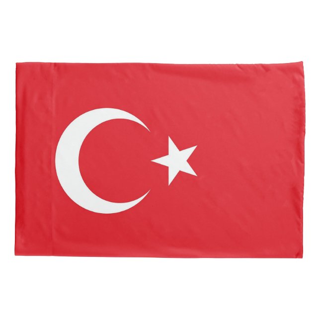 Patriotic Single Pillowcase flag of Turkey (Back)