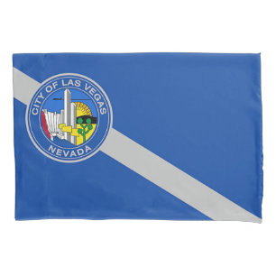 Patriotic Single Pillowcase with flag of Las Vegas