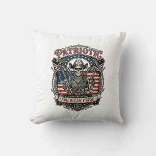 Patriotic Skeleton Cowboy Dark Patriot Skeleton & Cushion