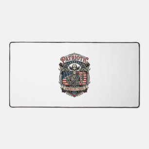 Patriotic Skeleton Cowboy Dark Patriot Skeleton & Desk Mat