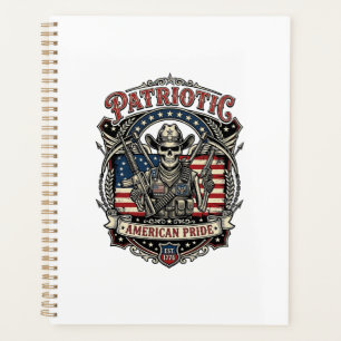 Patriotic Skeleton Cowboy Dark Patriot Skeleton & Planner