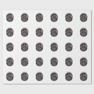 Patriotic Skeleton Cowboy Dark Patriot Skeleton &  Wrapping Paper