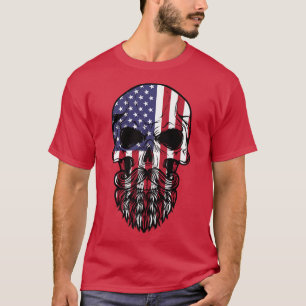 Patriotic skull - US American Flag Premium T-Shirt