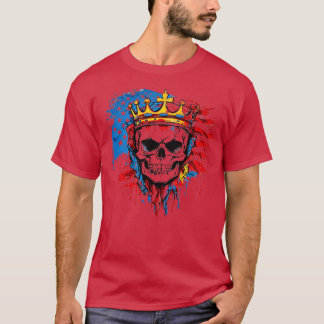 Patriotic Skull USA Skeleton 4th Of July US Americ T-Shirt