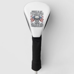 Patriotic Skull Vintage Engraving Quote Vector Des Golf Head Cover