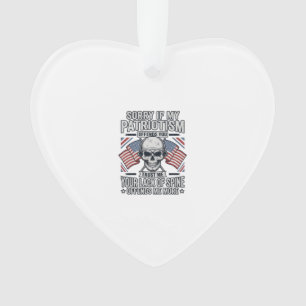 Patriotic Skull Vintage Engraving Quote Vector Des Ornament