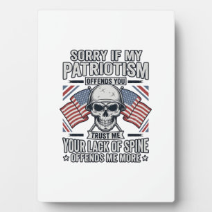 Patriotic Skull Vintage Engraving Quote Vector Des Plaque