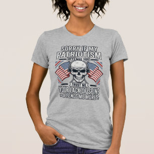Patriotic Skull Vintage Engraving Quote Vector Des T-Shirt