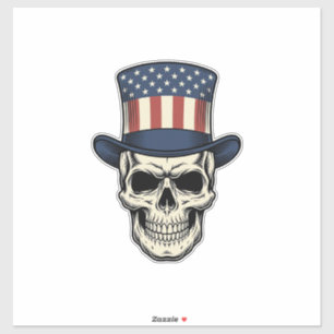 Patriotic Skull Vintage Engraving Shirt Design_1