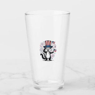 Patriotic Skunk Vintage Fireworks Graphic Shirt_1 Glass