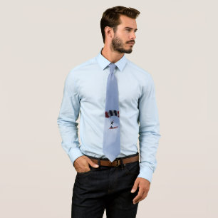 Patriotic Sky Diver with US Flag Tie