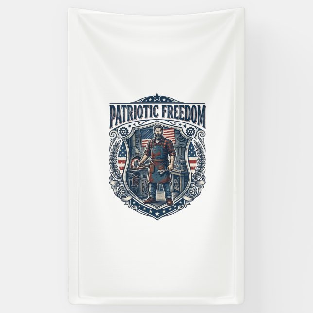 Patriotic Small Business Owner Banner (Vertical)