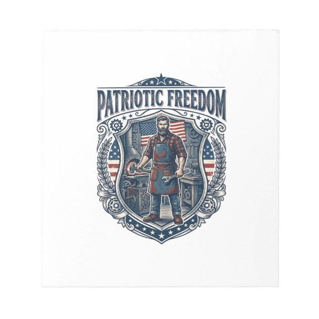 Patriotic Small Business Owner Notepad (Front)