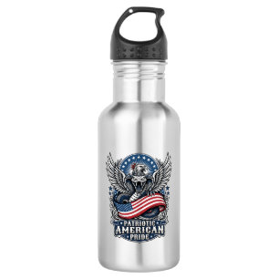 Patriotic Snake Skull Liberty Beast Animal Hybrid 532 Ml Water Bottle