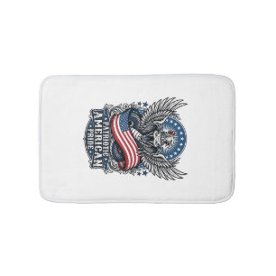 Patriotic Snake Skull Liberty Beast Animal Hybrid  Bath Mat