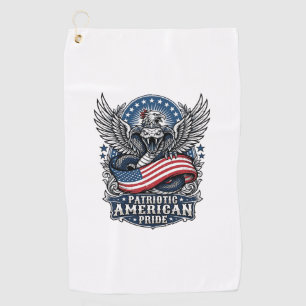 Patriotic Snake Skull Liberty Beast Animal Hybrid Golf Towel