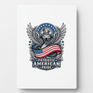 Patriotic Snake Skull Liberty Beast Animal Hybrid  Plaque