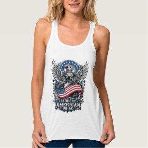 Patriotic Snake Skull Liberty Beast Animal Hybrid Singlet