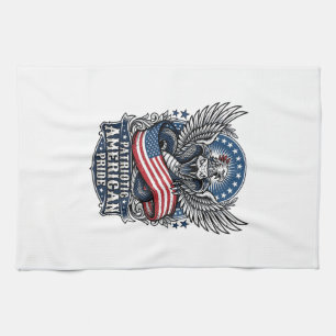 Patriotic Snake Skull Liberty Beast Animal Hybrid  Tea Towel