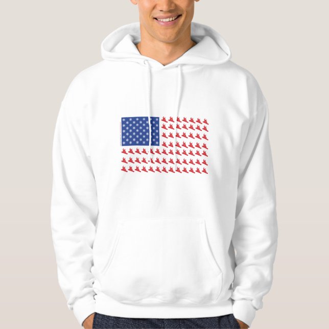 Patriotic Snowboarder Hoodie (Front)