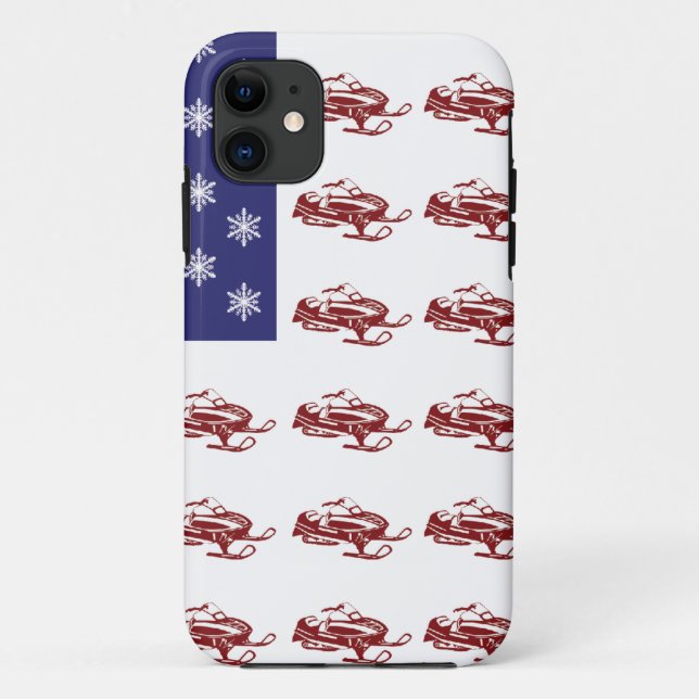 Patriotic Snowmobiling Case-Mate iPhone Case (Back)