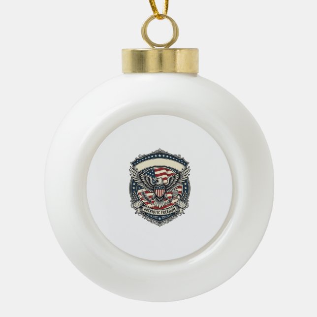 Patriotic Soap Maker  Ceramic Ball Christmas Ornament (Front)